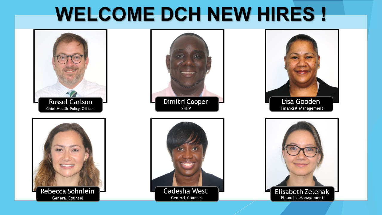 Welcome to the team: Russel Carlson, Dimitri Cooper, Lisa Gooden, Rebecca Sohnlein, Cadesha West, and Elisabeth Zelenak