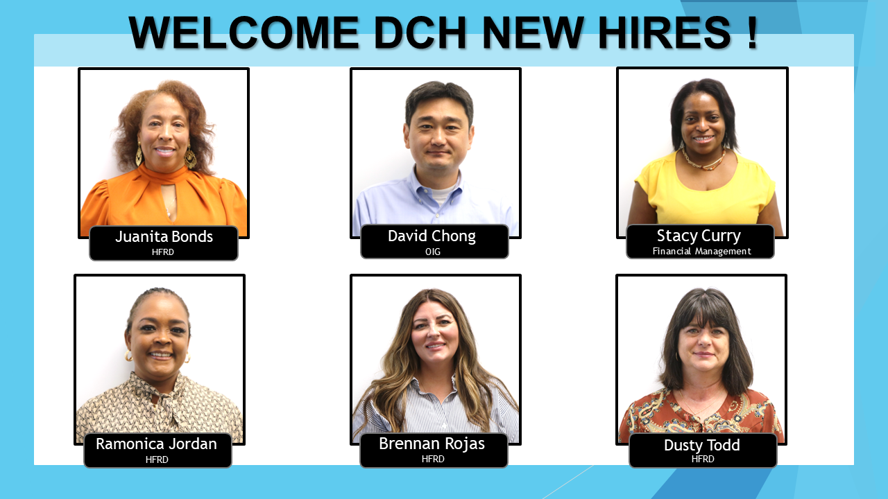 Welcome to the team Juanita Bonds, David Chong, Stacy Curry, Ramonica Jordan, Brennan Rojas, and Dusty Todd