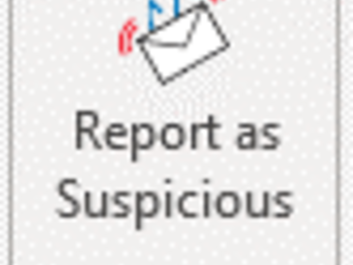 Screenshot of PhishAlarm button.