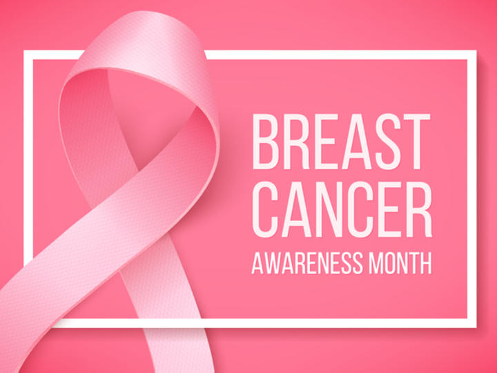 Breast Cancer Awareness Month with pink ribbon