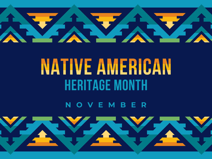 Blue Native American Heritage Month graphic
