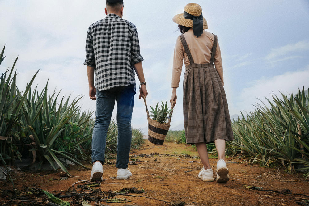 couple on rural road