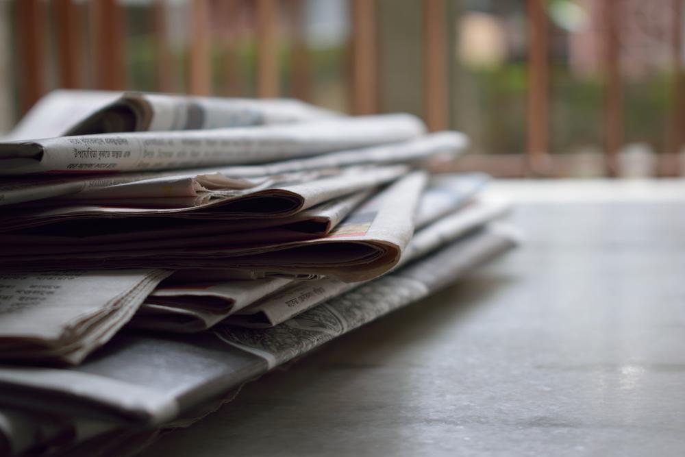 newspaper stack