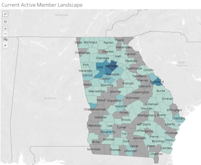 Map of current Lifeline Assistance members