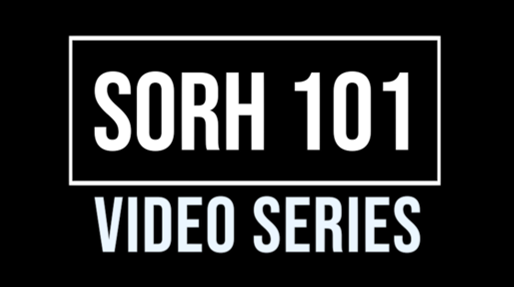 Black background that reads "SORH 101 Video Series" in white"