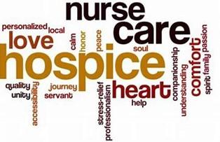 Graphic with hospice services terms