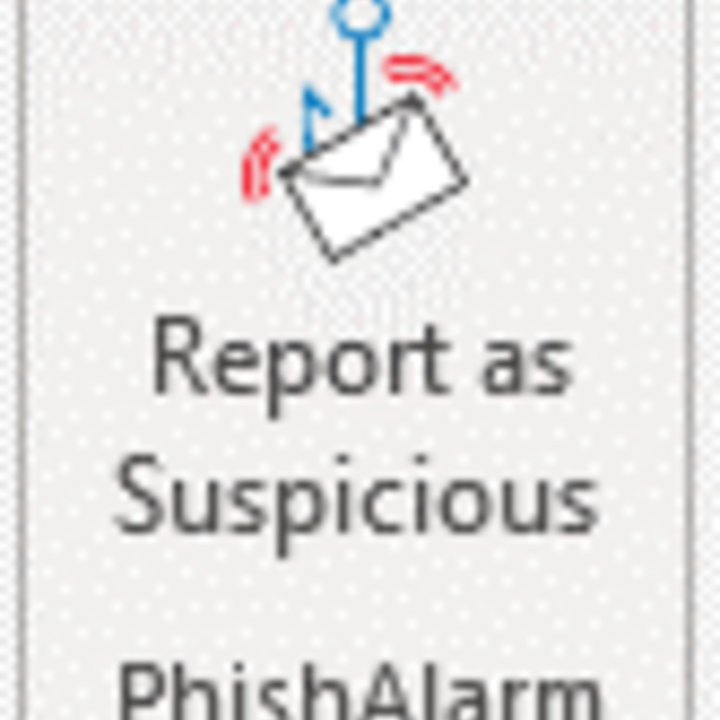 Screenshot of PhishAlarm button.