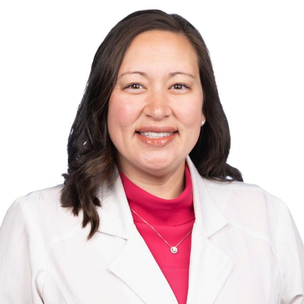 Headshot of female on white background